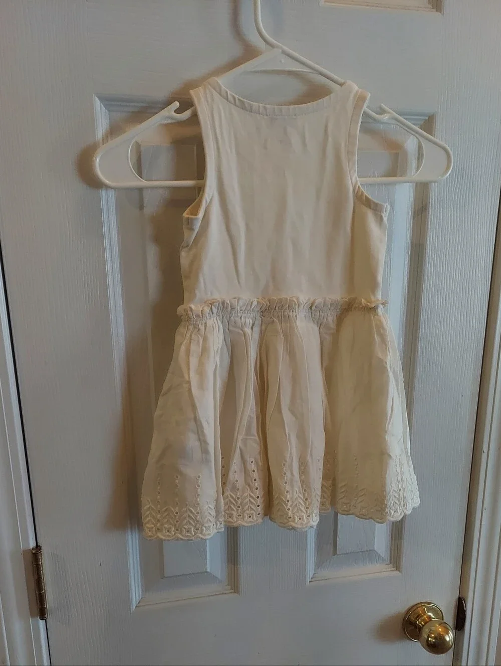 J.Crew Girls' eyelet-trim mixy dress White Sz. 3 BNWT SO $80
